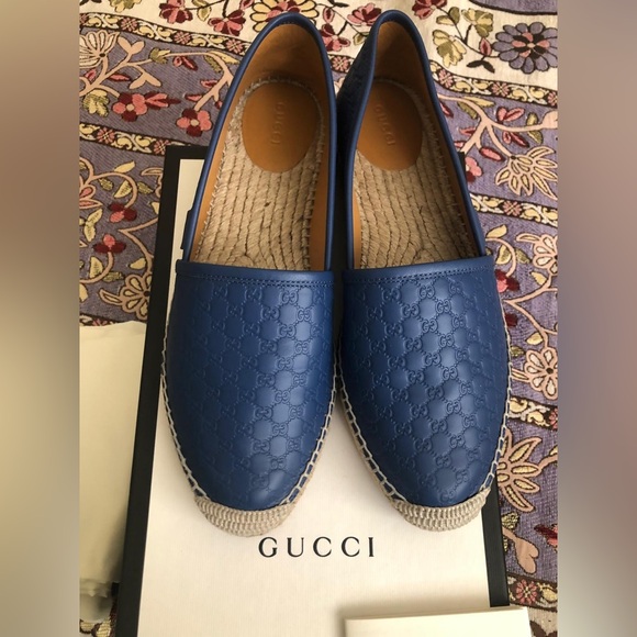 Gucci flats loafers blue size 100% authentic - Picture 2 of 4